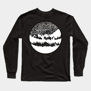 Map Silhouette Circle Long Sleeve T-Shirt